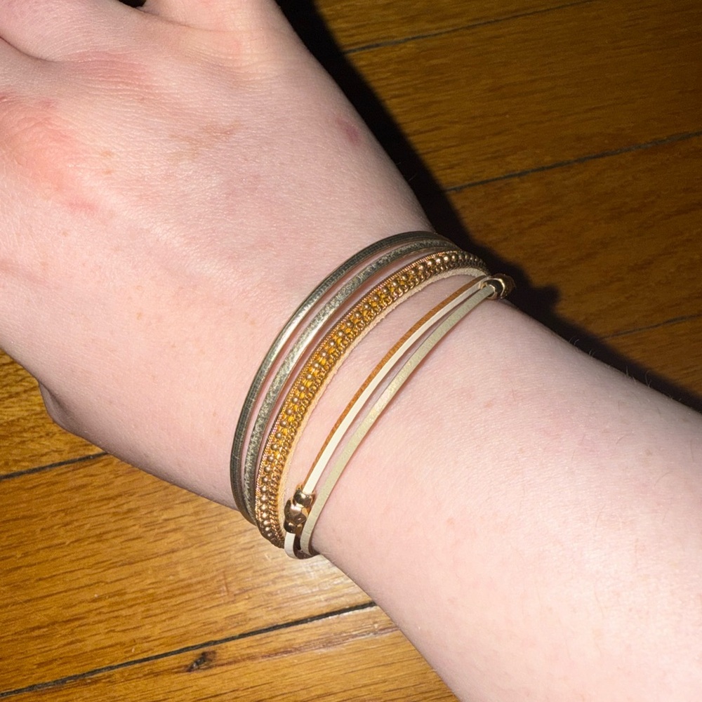 Elegant Gold and Silver Bangle Set